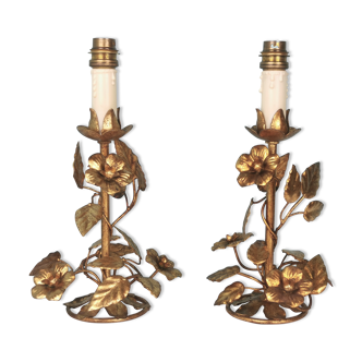 Pair of Italian "flower" lamps