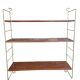 Wall shelves style metal string imitation wood 60- 70s