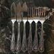 Pop-up Christmas 2022 Fish cutlery (3 knives and 3 forks) silver metal.