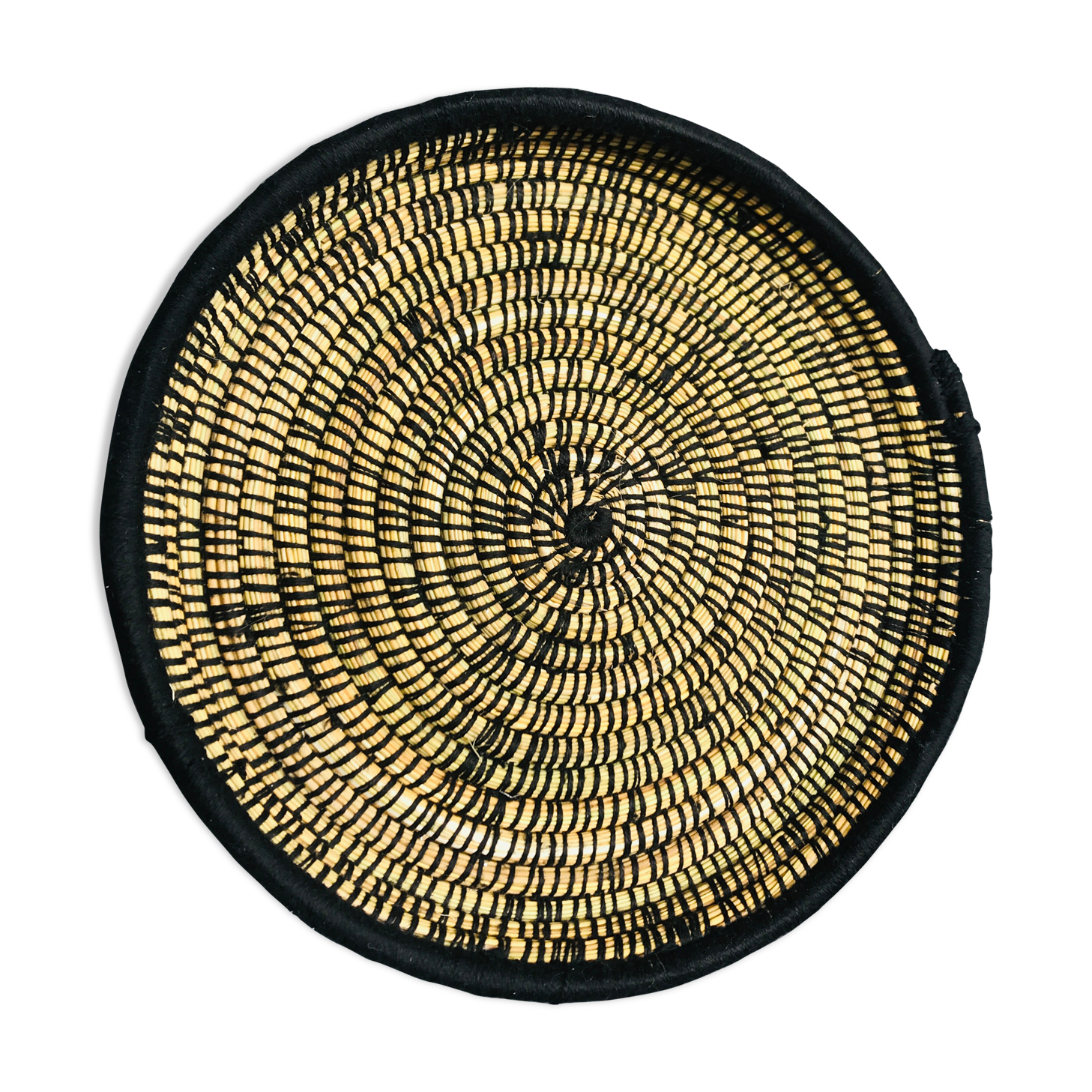 Berber ethnic basket casa black wool