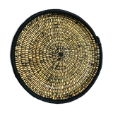 Berber ethnic basket casa black wool