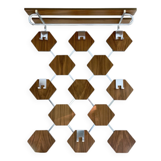 Portemanteau scandinave vintage en teck