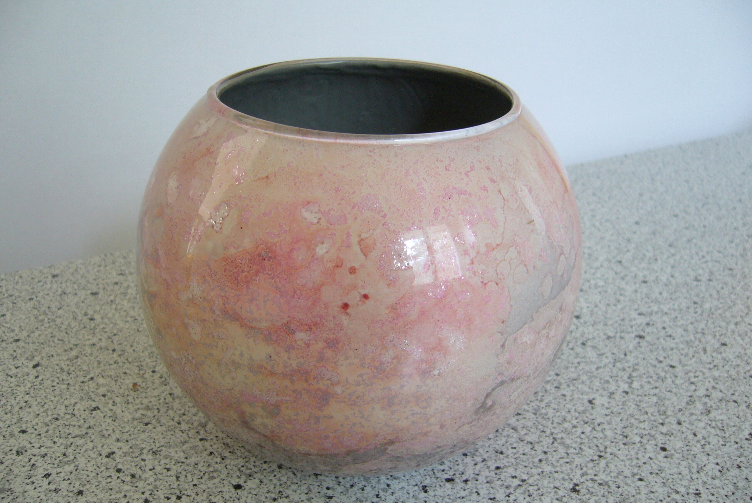 Jean-Noël Bouillet lacquered glass ball vase