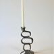 Circle candlestick by Matthew Hilton, solid aluminium, circa 1980s
