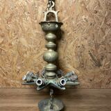Lustre hebraique etoile juive lampe de chabbat, judaica , bronze