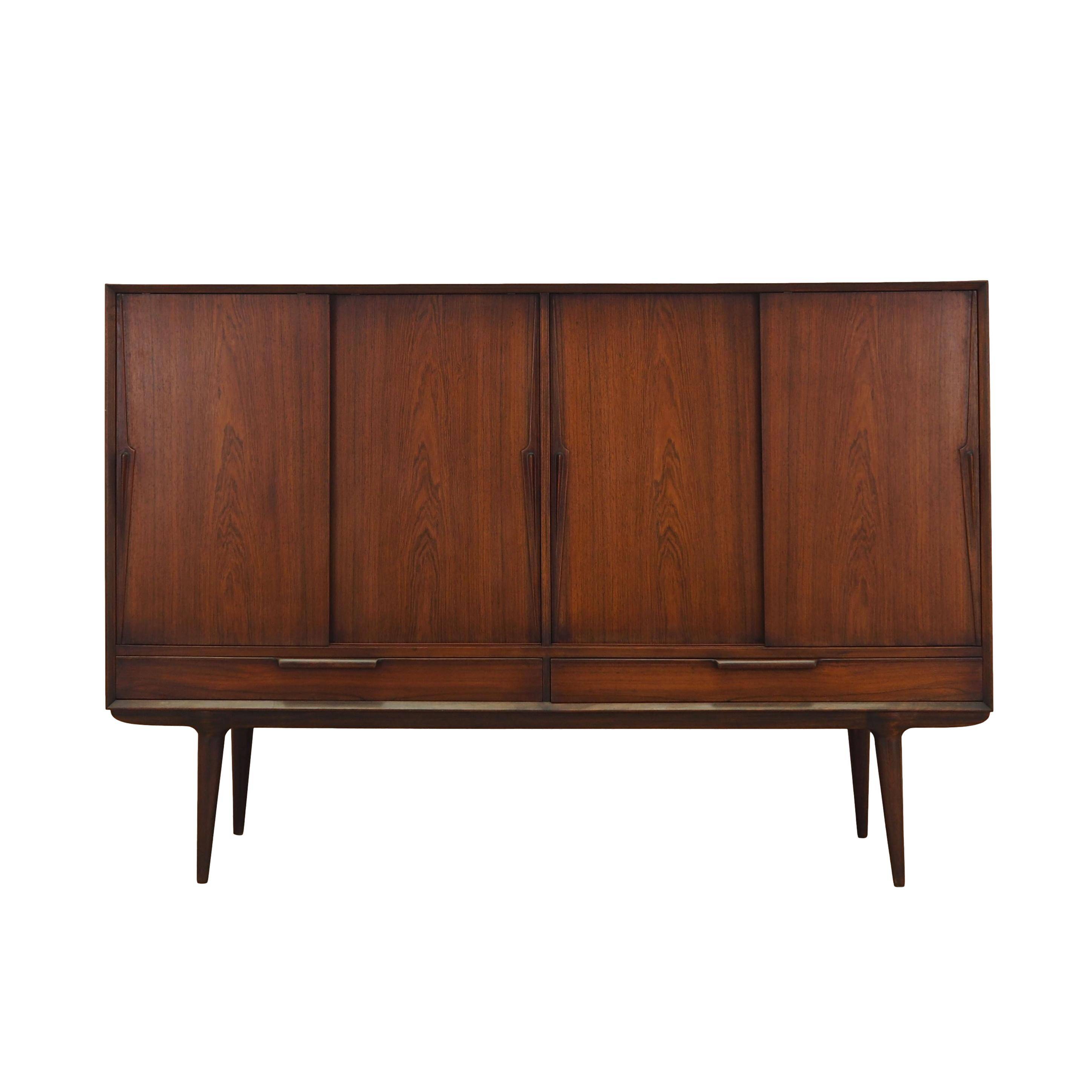 Rosewood highboard, Danish design, 1970s, manufacturer: Omann Jun