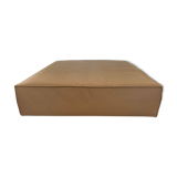 Natural leather pouf