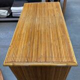 Commode vintage en rotin 1960