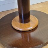 Solid wood pedestal table in Art Deco style
