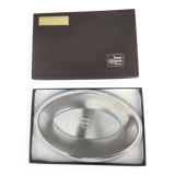 Oval stainless steel serving platter/ Tray by Jean Couzon Goldsmith - New