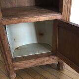 VINTAGE OAK WOODEN BEDSIDE TABLE