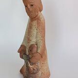 Sculpture in chamotte clay by Claude Bersoux