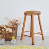 Solid wood stool - saddle