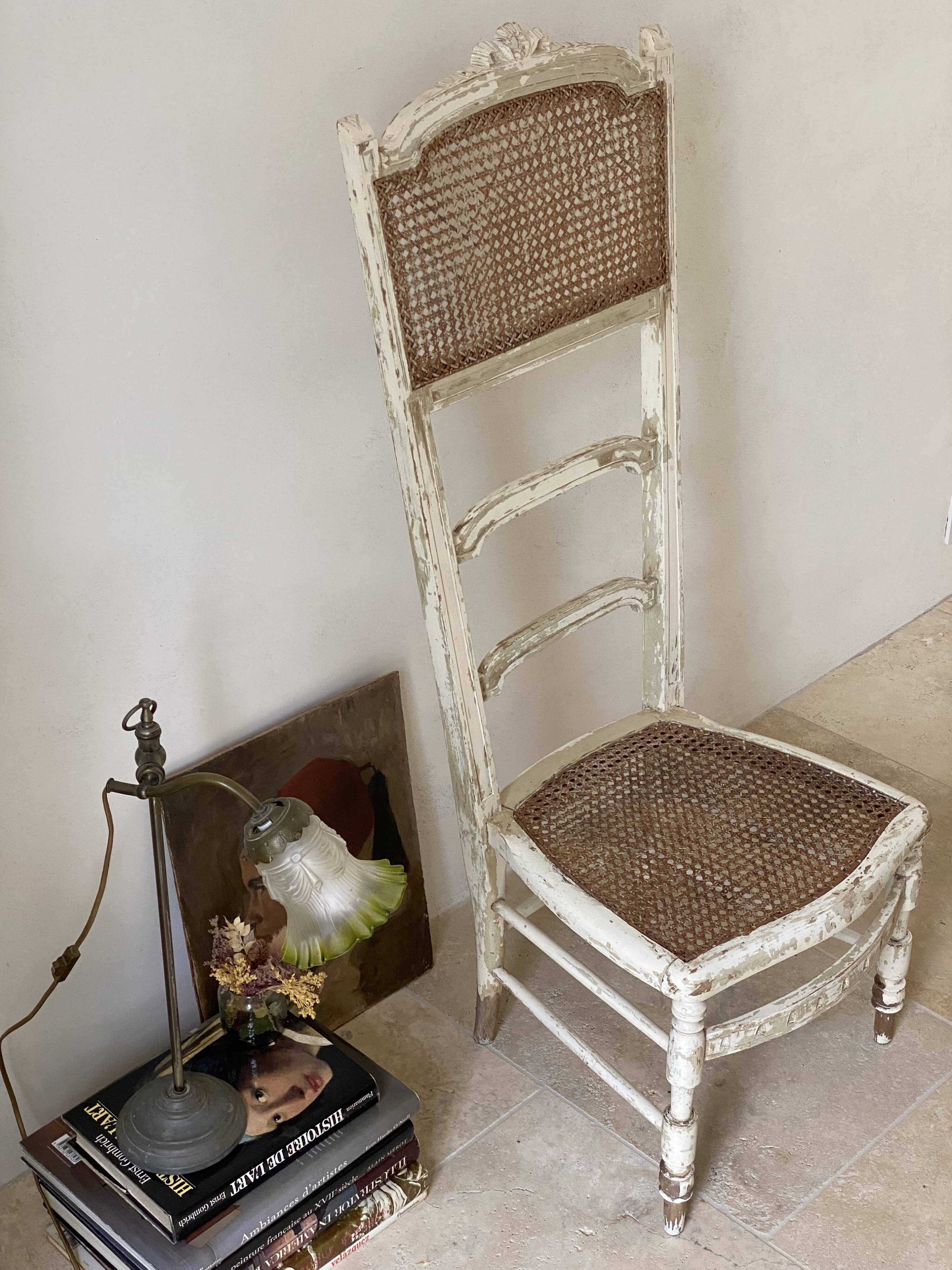 Chaise de nourrice XIXe Napoléon III cannée et patinée