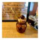 Biot bubbled glass mustard pot