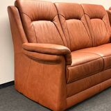 Leather  2-piece set-sofa and armchair from Elastoform