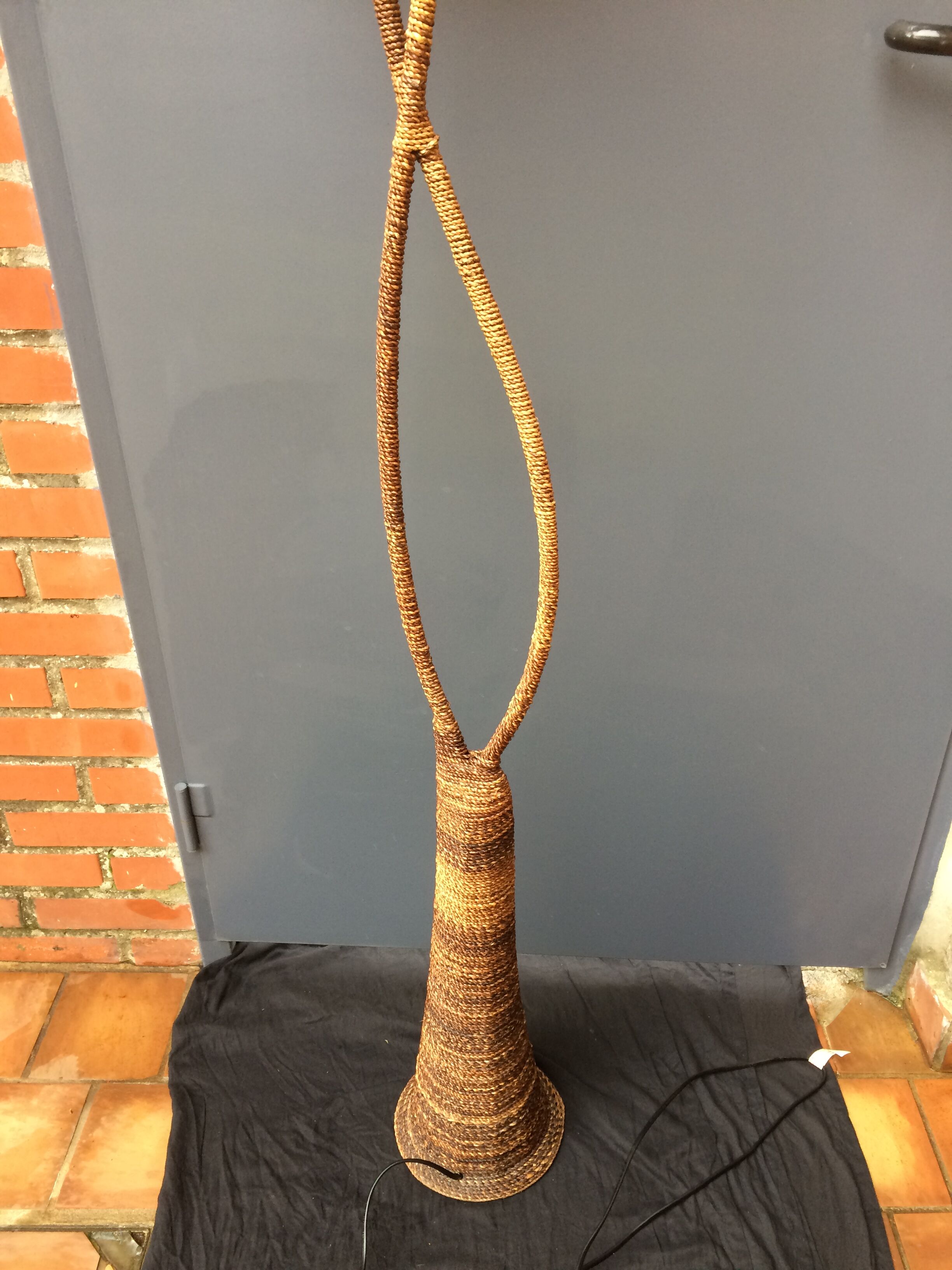 Carnival lamp in Fiber of Glass and Wicker