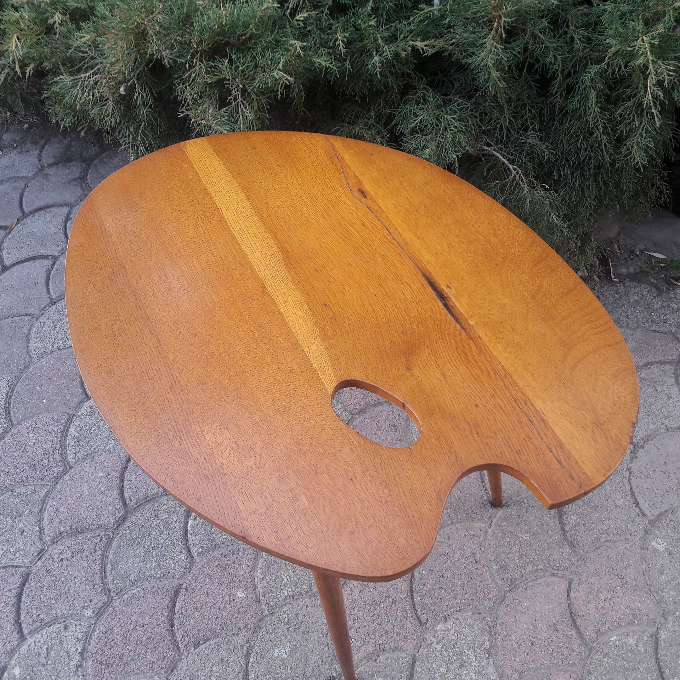 Table basse "palette de peintre"