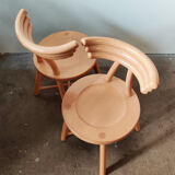 Vintage organic wooden chairs