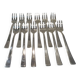 12 silver plated cake forks, Christofle Concorde, 15.8 cm
