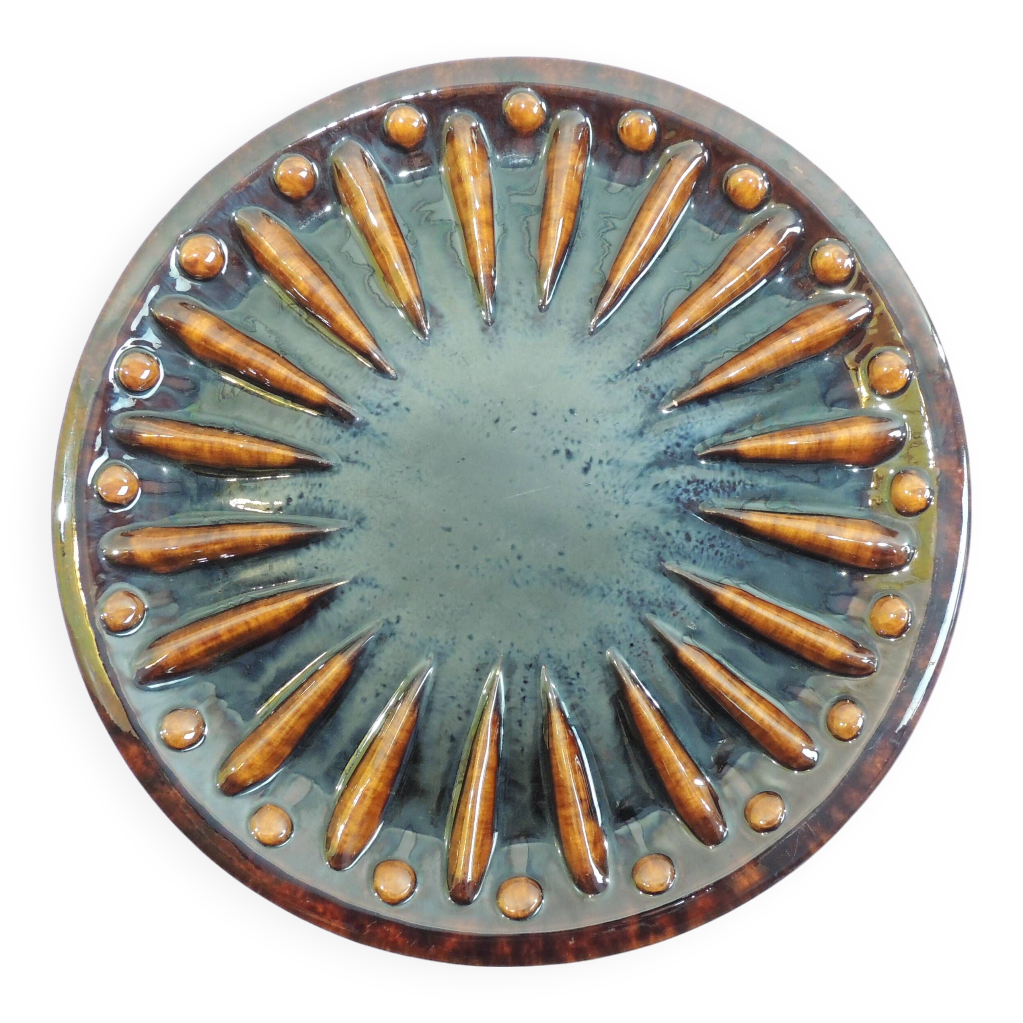 Magnificent "Soleil" dish Louis Giraud / Vallauris / Vintage