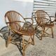 Pair of vintage rattan armchairs