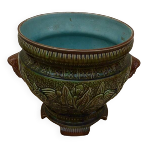 Cache pot ancien en faience