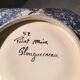 Breton earthenware basket with floral decoration empty pocket fruit cutter