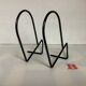 Pair of black metal bookends B