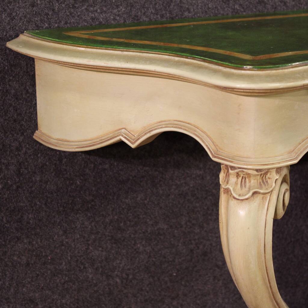 Lacquered and painted Italian console