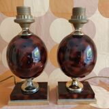 Modernist lamps Barbier style ceramic 1970