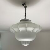 Suspension globe glass art deco cocoon shape skyscraper