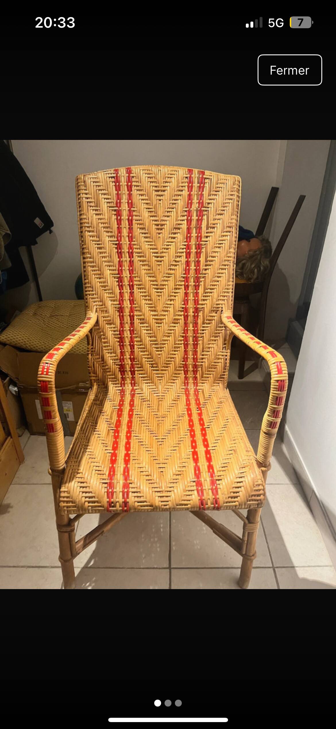 Authentic Parisian Bistro Chair – Maison Drucker/Gatti – Rattan and T