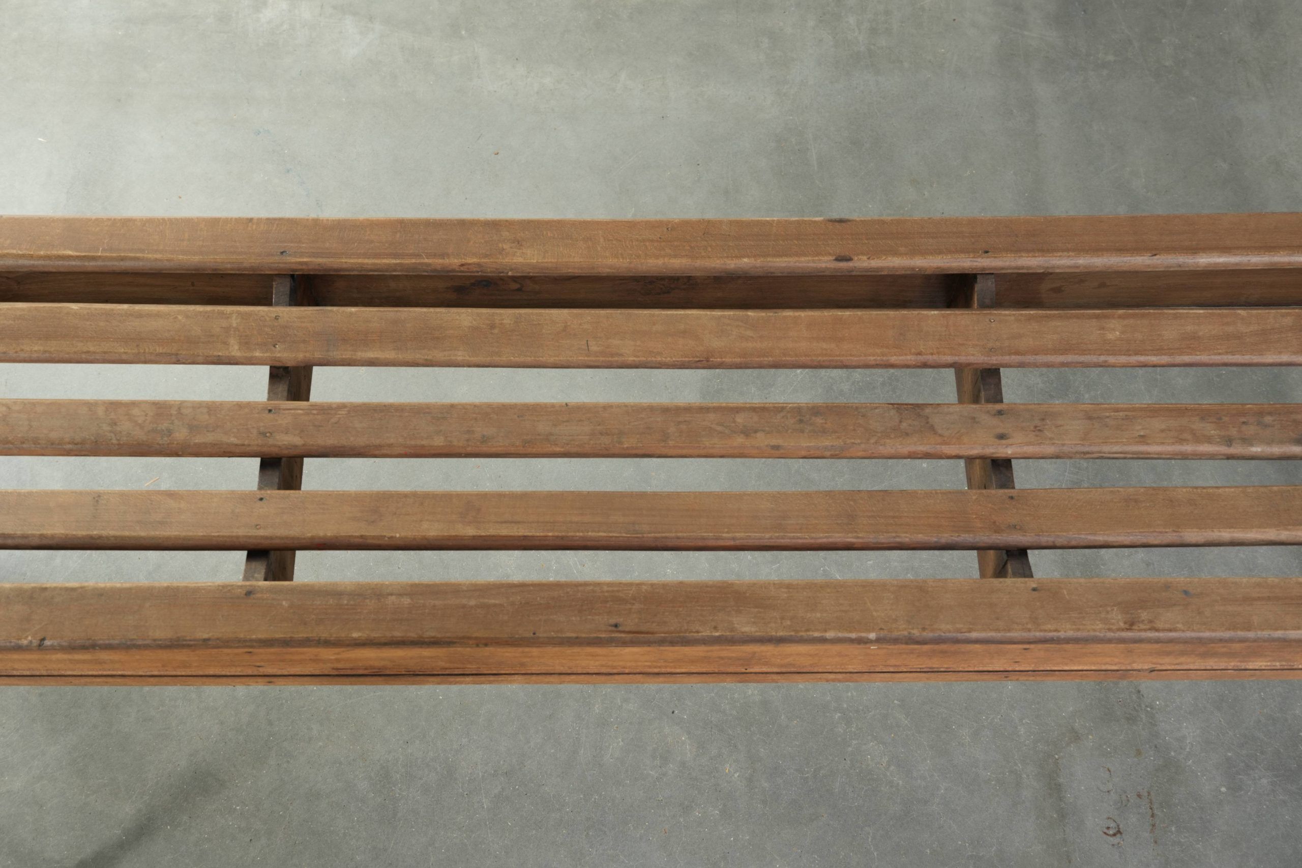 Antique French oak hallway bench/dining table bench from the 19th century