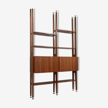 Mid-century teak ceiling wall unit, 1950s
