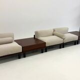 Italian modular sofa with coffee table set in Japandi style