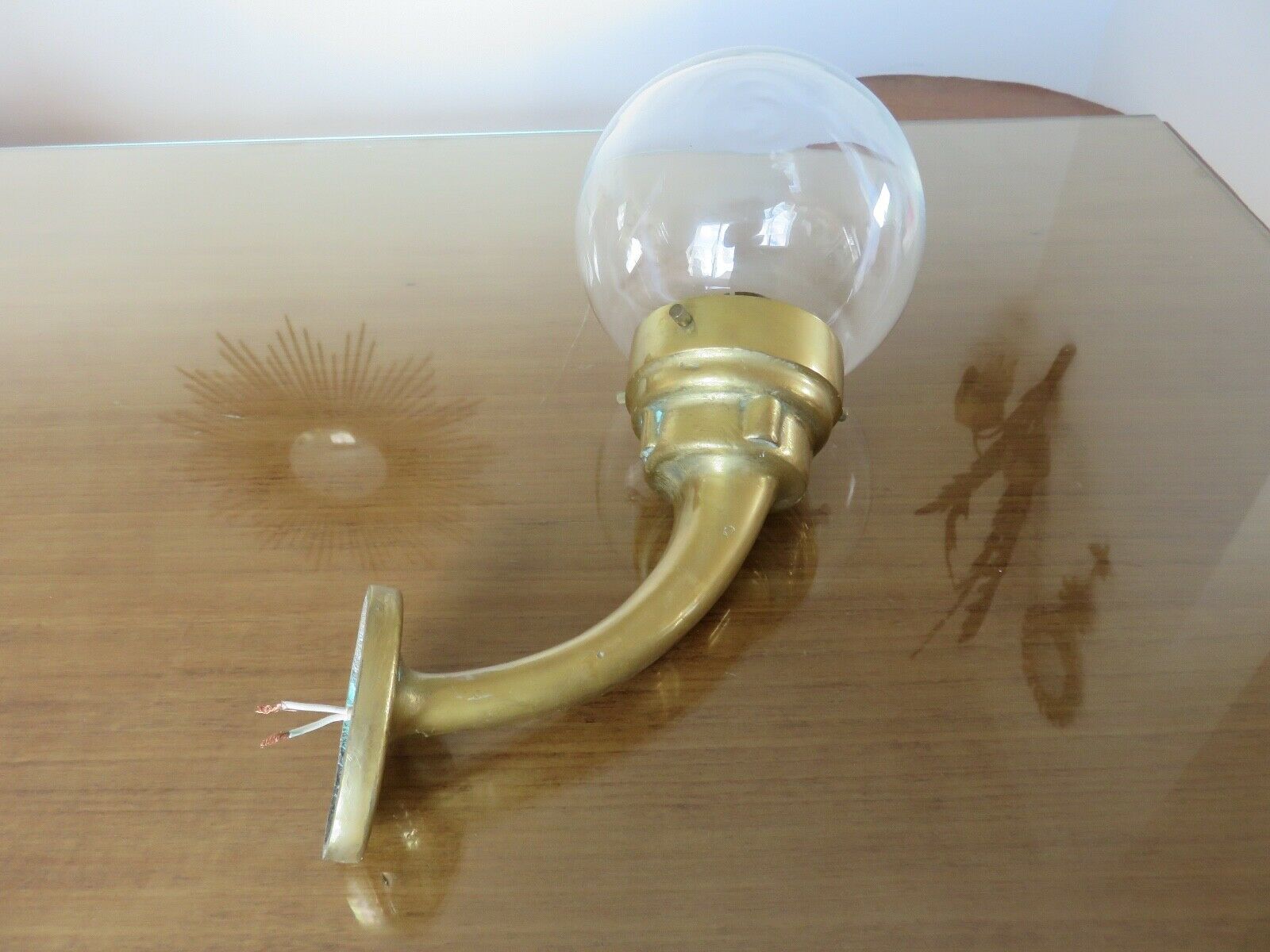Pair of theater wall sconces in bronze art deco 30s