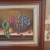 Tableau peinture cadre bois