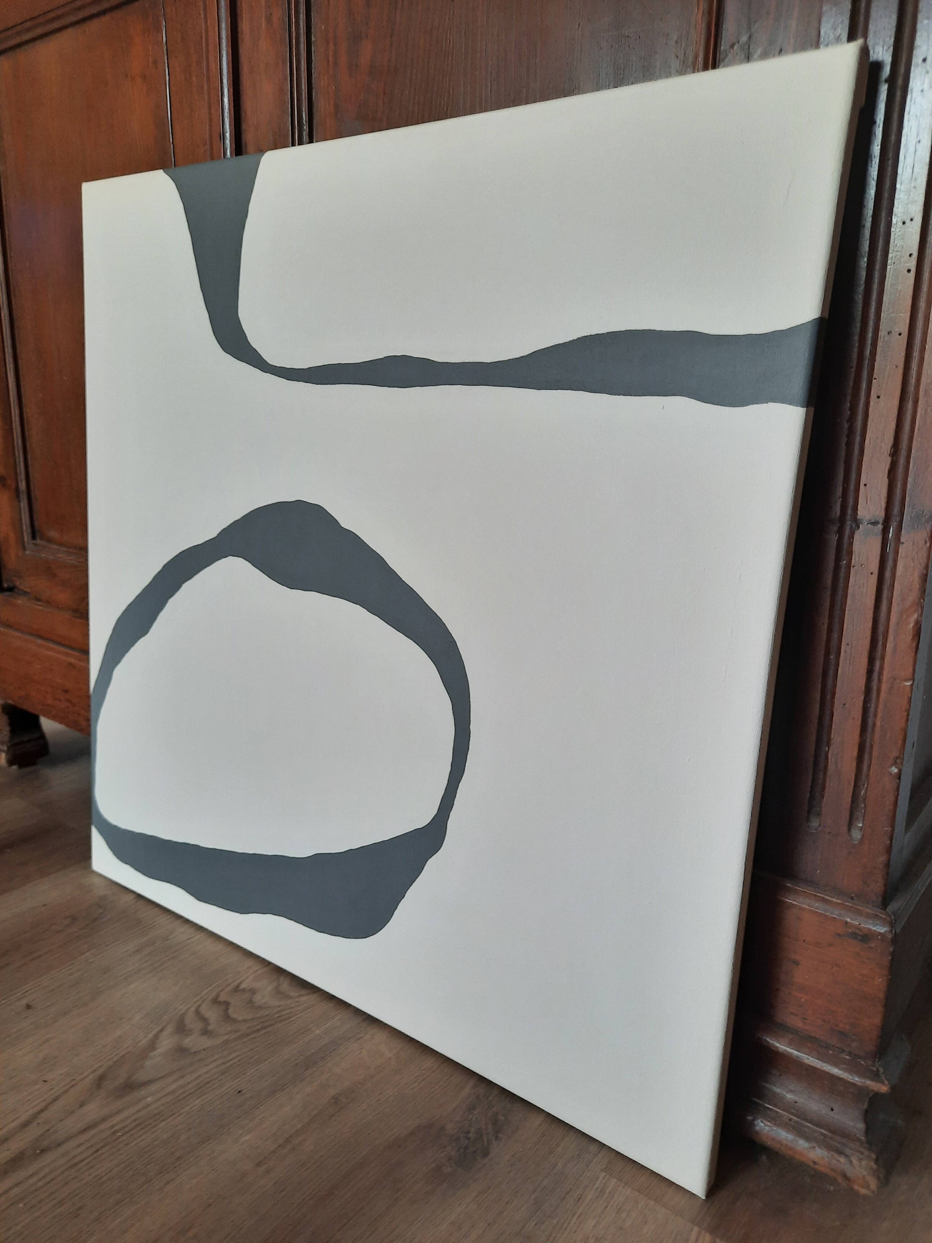 Contemporary beige/gray painting