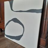 Tableau contemporain beige/gris