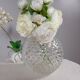 Vase rond en verre transparent bullé