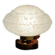 XL white globe table lamp in Clichy glass