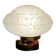XL white globe table lamp in Clichy glass