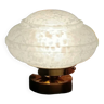 XL white globe table lamp in Clichy glass
