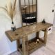 Établi en bois industriel vintage, meuble de métier