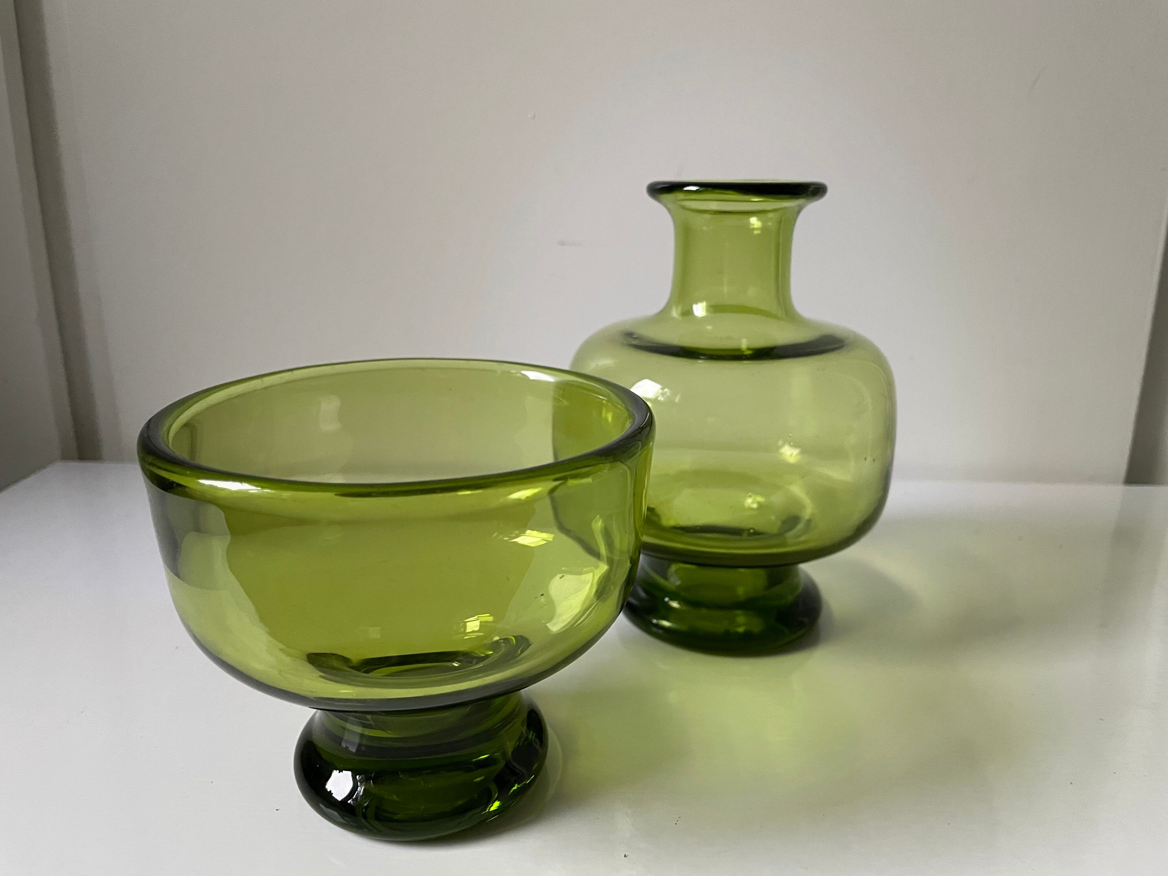 Pair of 1960’s danish glass by Per Lutken