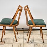 Set of Four Oak Chairs by Antonín Šuman, 1960s, Czechoslovakia