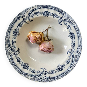 Plat rond en ironstone Wedgwood ancien 