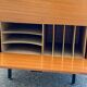 Vintage 1950s smoked glass secretary cabinet