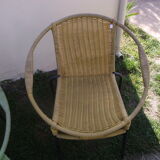 Pair of scoubidou armchairs from the 60s